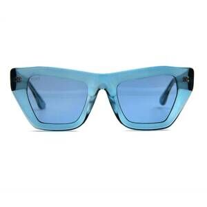 NEW TIWI women's manila sunset bliss sunglasses in crystal blue with blue lenses